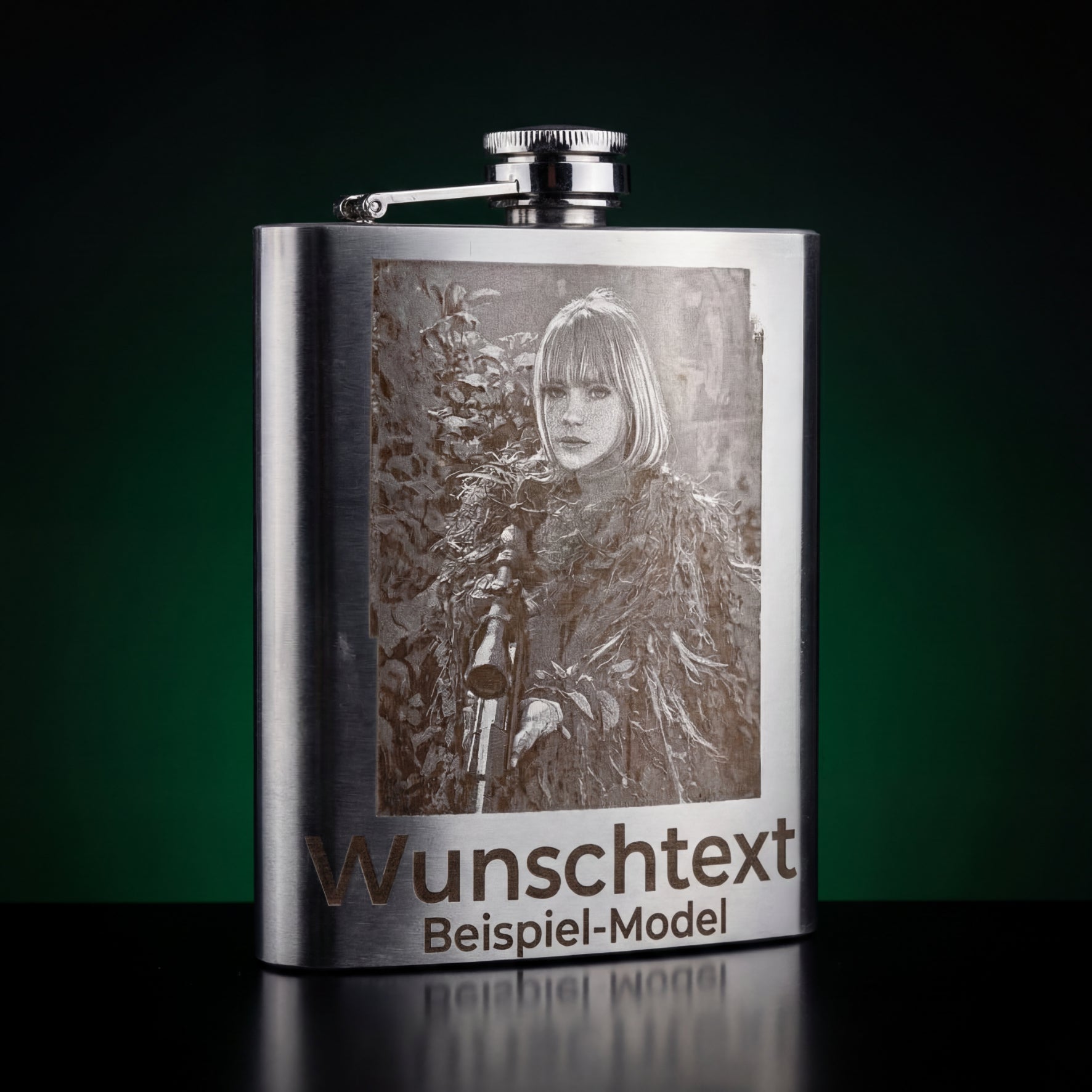 Flachmann Edelstahl - Personalisiert