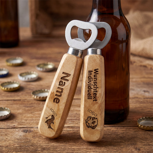 Flaschenöffner Holz - Personalisiert