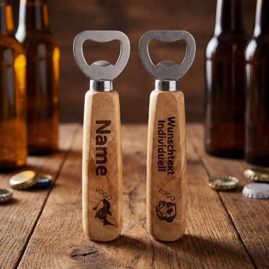 Flaschenöffner Holz - Personalisiert